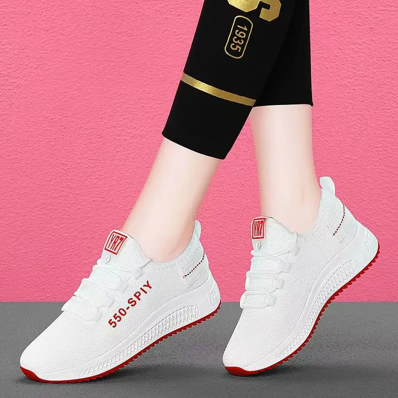 New Arrival Ladies Cheap Flat Casual Girls Fashion White Running Sneakers