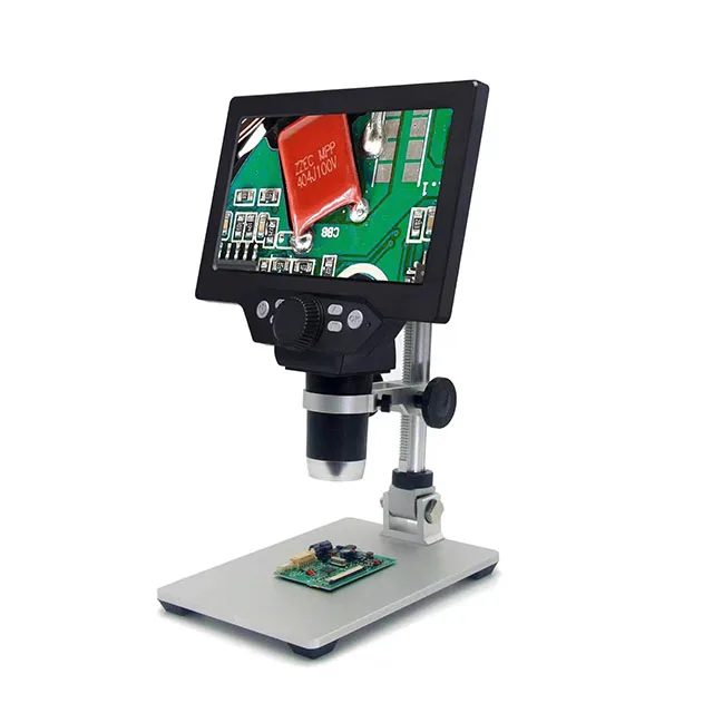 7 inch HD LCD display usb digital microscope magnifier with alloy stand for phone repair