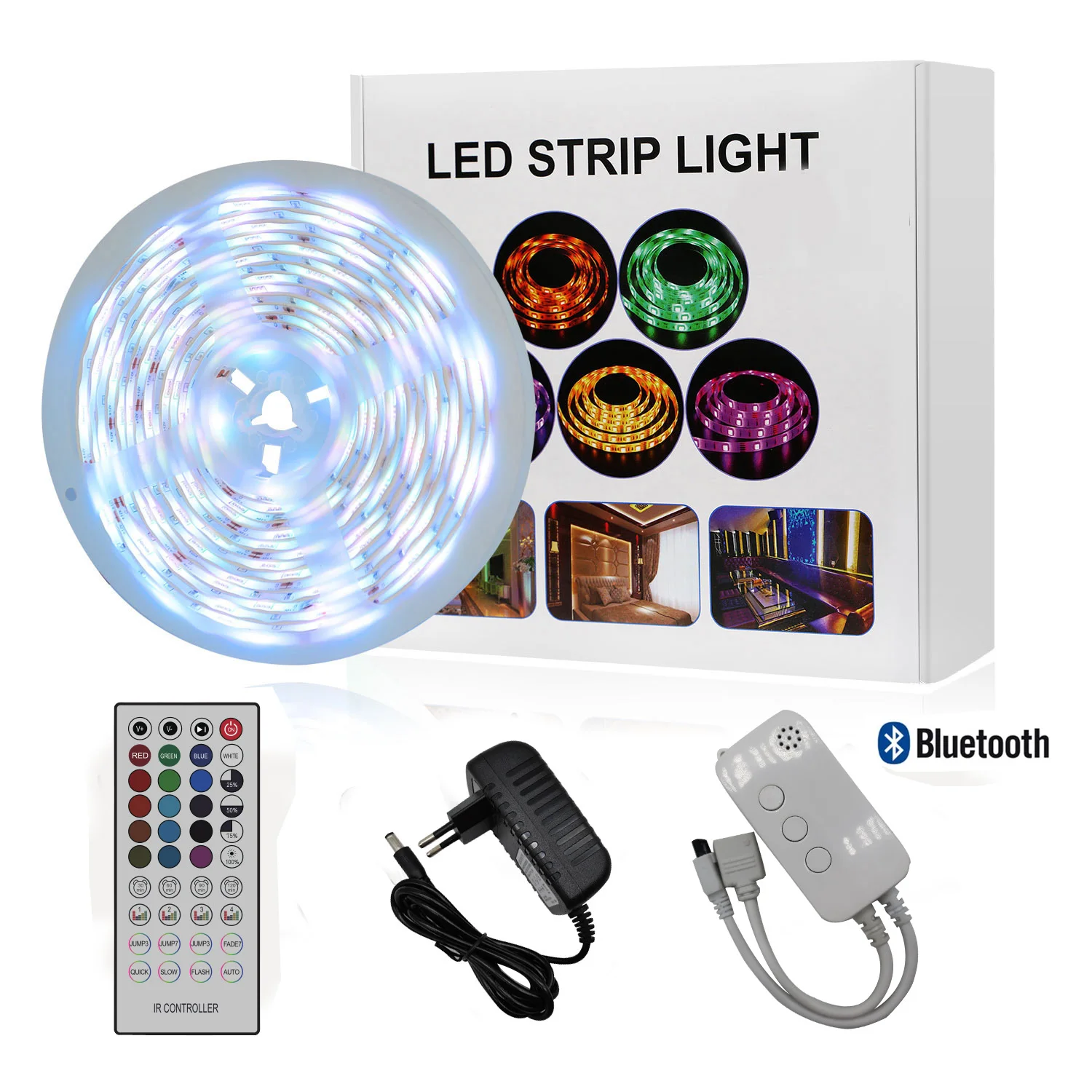 цветная (RGB) светодиодная лента SMD гибкие светодиодные полосы, набор с инфракрасным синий зуб пульт дистанционного управления