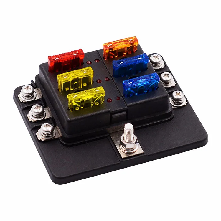 Waterproof Marine Blade Fuse Holder Box Car Fuse Block Holder With Indicator Light