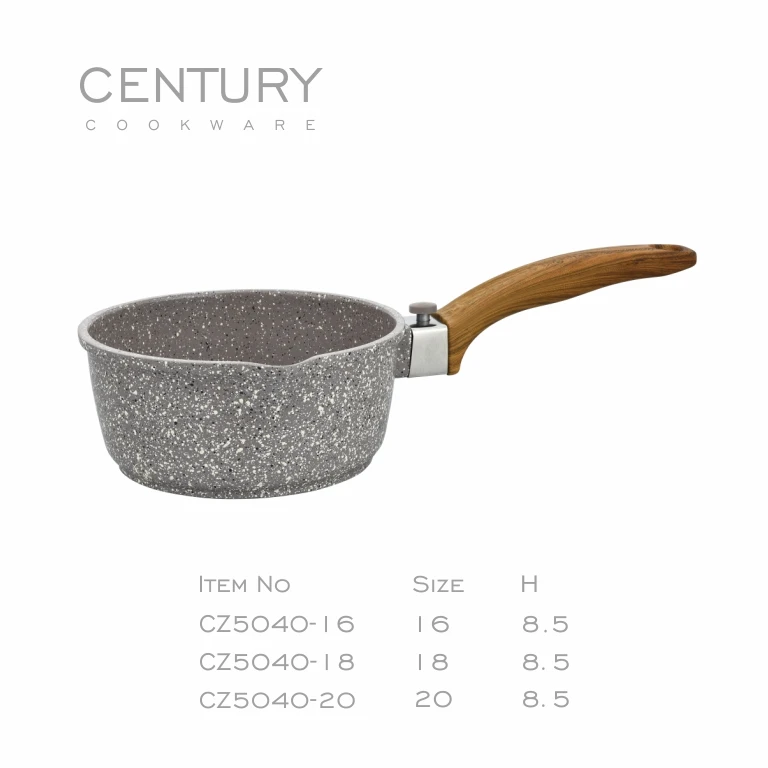 Century High Quality National Best-Selling Stainless Steel Cookware Set Aluminium Milk Pot Kitchen Saucepan for Cooking
