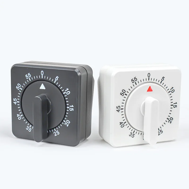 XLR 60-Minute Visual Countdown Timer Square Mechanical Kitchen Timer with Loud Alarm Learning Management Timer for Cooking