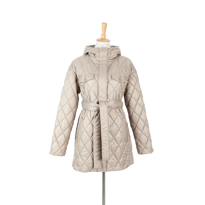 Waterproof Windproof  Long Polyester Casual Coat Women Padded coat For Winter Adults