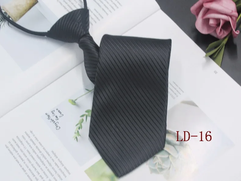 Zipper Necktie For Men Women Tie for Boys Girls Suits 6cm SolidTies Slim Girls Neck tiie Gravatas Rubber Pre-tied Tie