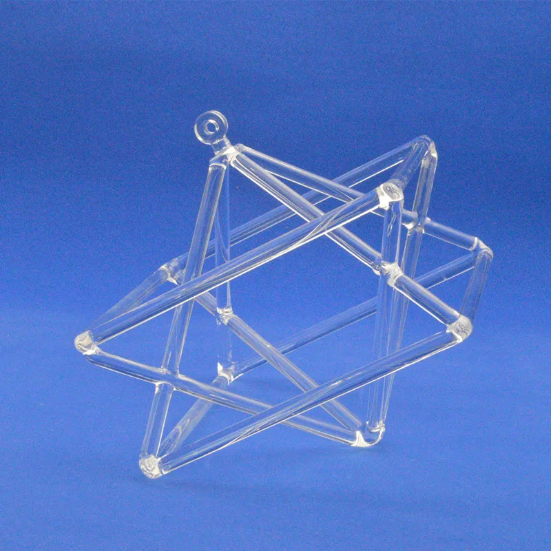 HF Merkaba Star Clear Quartz Crystal Singing Pyramid