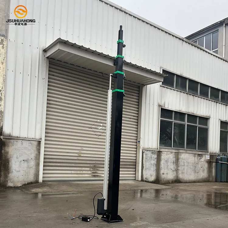 4-9 meters high for camera monitoring and lighting antenna Electric telescopic mast