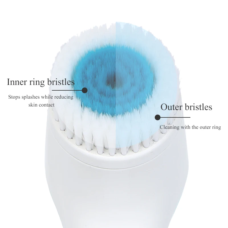 2021 Новый щетка для чистки лица Электрический портативный поворотный глубокое очищение 3-в-1 Многофункциональный водонепроницаемый, соответствует стандартам CE и очищающее средство для лица