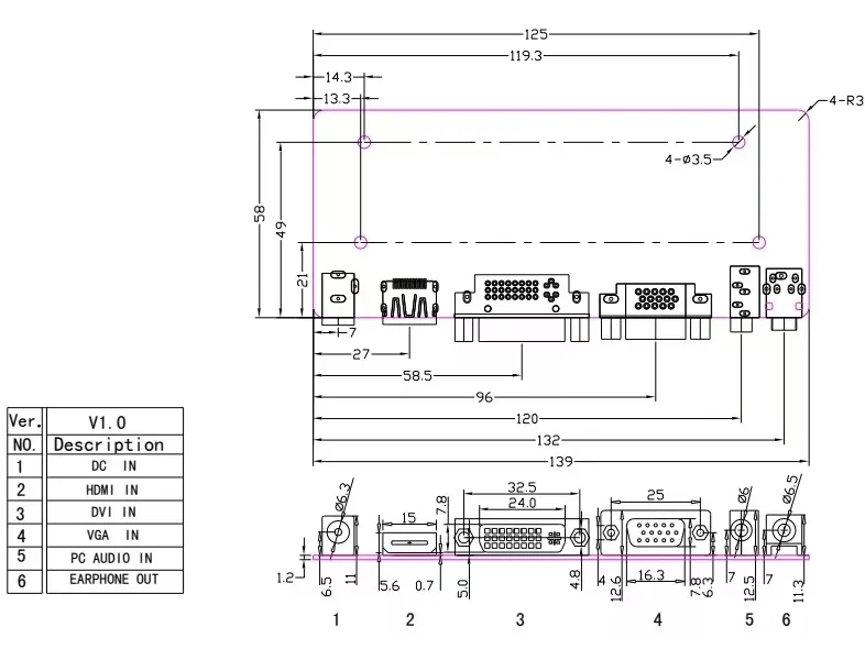 LCD controller board support DVI VGA Signal Input with LVDS Audio signal Output support FHD pane