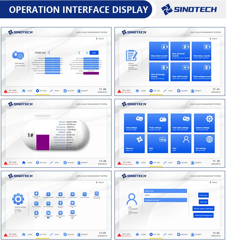 Gas station atg system automatic tank gauge digital fuel magnetostrictive level sensor underground tank level indicator