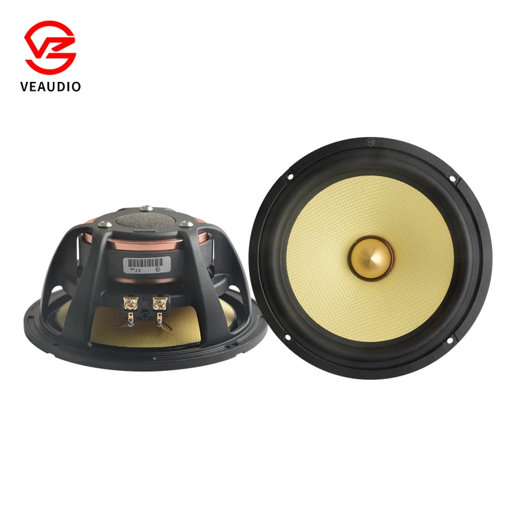 New look Yellow kelvar cone Hot Sale Factory Direct Supplier 3-way Auto Car Component loudspeaker