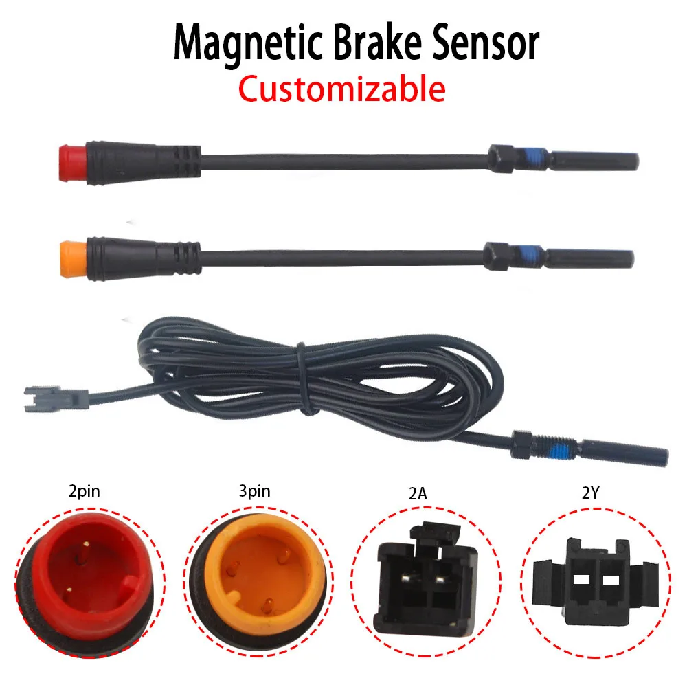 Electric Bike Magnetic Brake Sensor For Ebike Cut Off Power Brake System 2 3 Pin Plug Power Sensor Line Electric Bicycle Parts