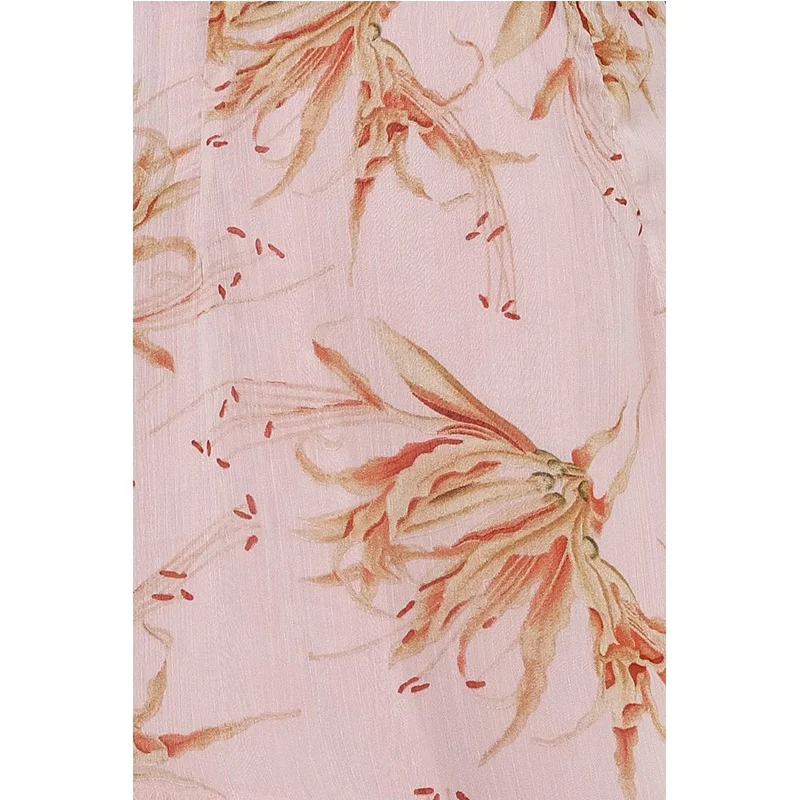 Женское летнее пляжное мини-платье с цветочным принтом, шифоновое платье с длинным рукавом в стиле бохо, повседневное облегающее пикантное платье с запахом и оборками, платье для вечеринки