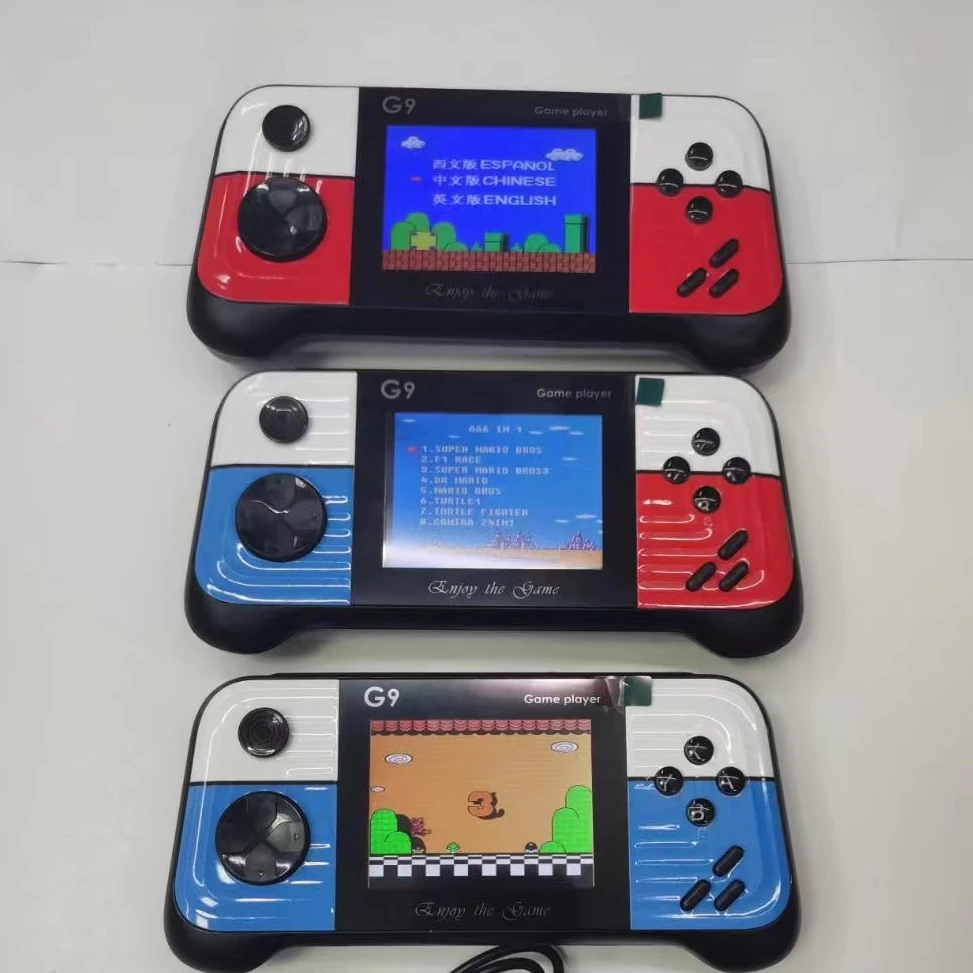 hot sell G9  Handheld Game Player Video Classic Game Console Video 3.0 Inch screen built in 666 games