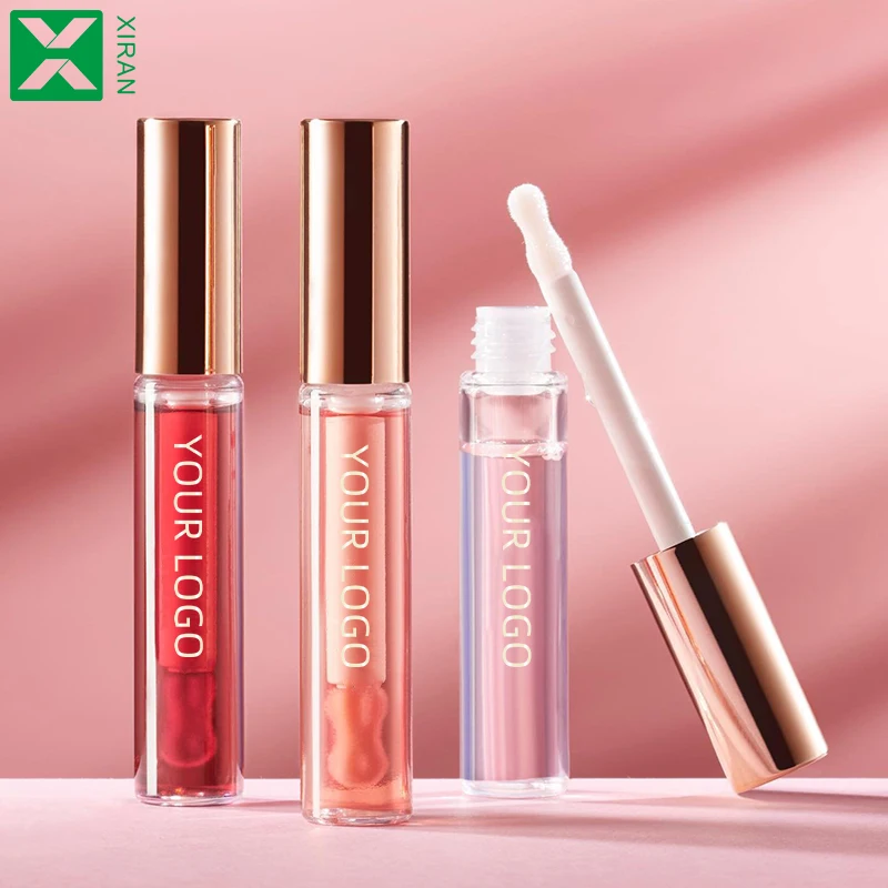 Lip Oil Containing Vitamin C and Hyaluronic Acid Private Label Vegan Lip Plumper Moisturizing Tinted Lip Oil