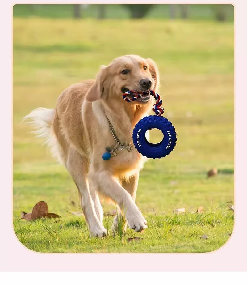 Interactive Training Toys Cleaning Teeth For Large Dog Natural Rubber Dog Bite Chew Toys Durable Dog Toy Tire