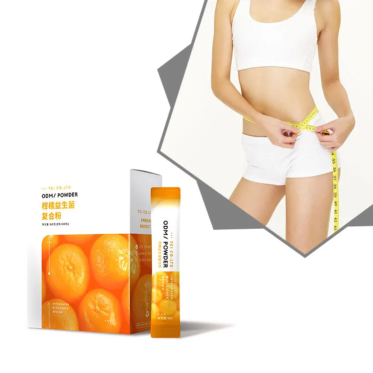 Hot Selling 15 Billion Bacteria Citrus Probiotic Powder for Muscle Gain and Fat Reduction