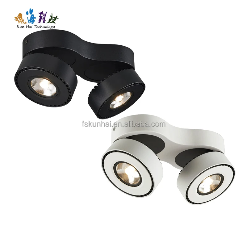 2 head surface mounted spotlight led focus foldable ceiling light Nordic living room background wall spotlight KH-WF-C-3033-2