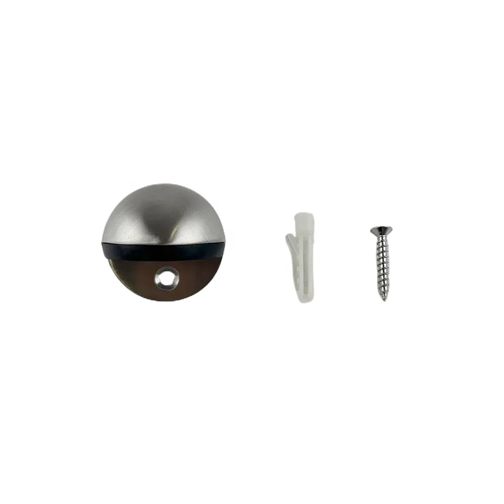 DS001 Half Moon Floor Door Stops Dome Stop Combo Unit with Riser