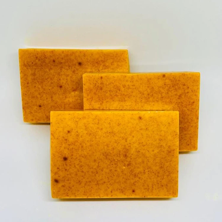 Whole Sale Handmade Oil Control Lightning Lemon Kojic Acid Tumeric and Turmeric Oil Bar Soap Face