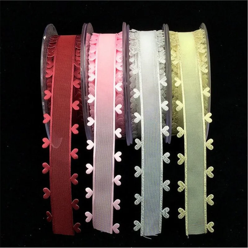 
Ultrasonic Embossed Heart Edge Lace Ribbon Sewing Trimming for Wedding Crafts Decoration Gift Wrapping Supplies Accessories 
