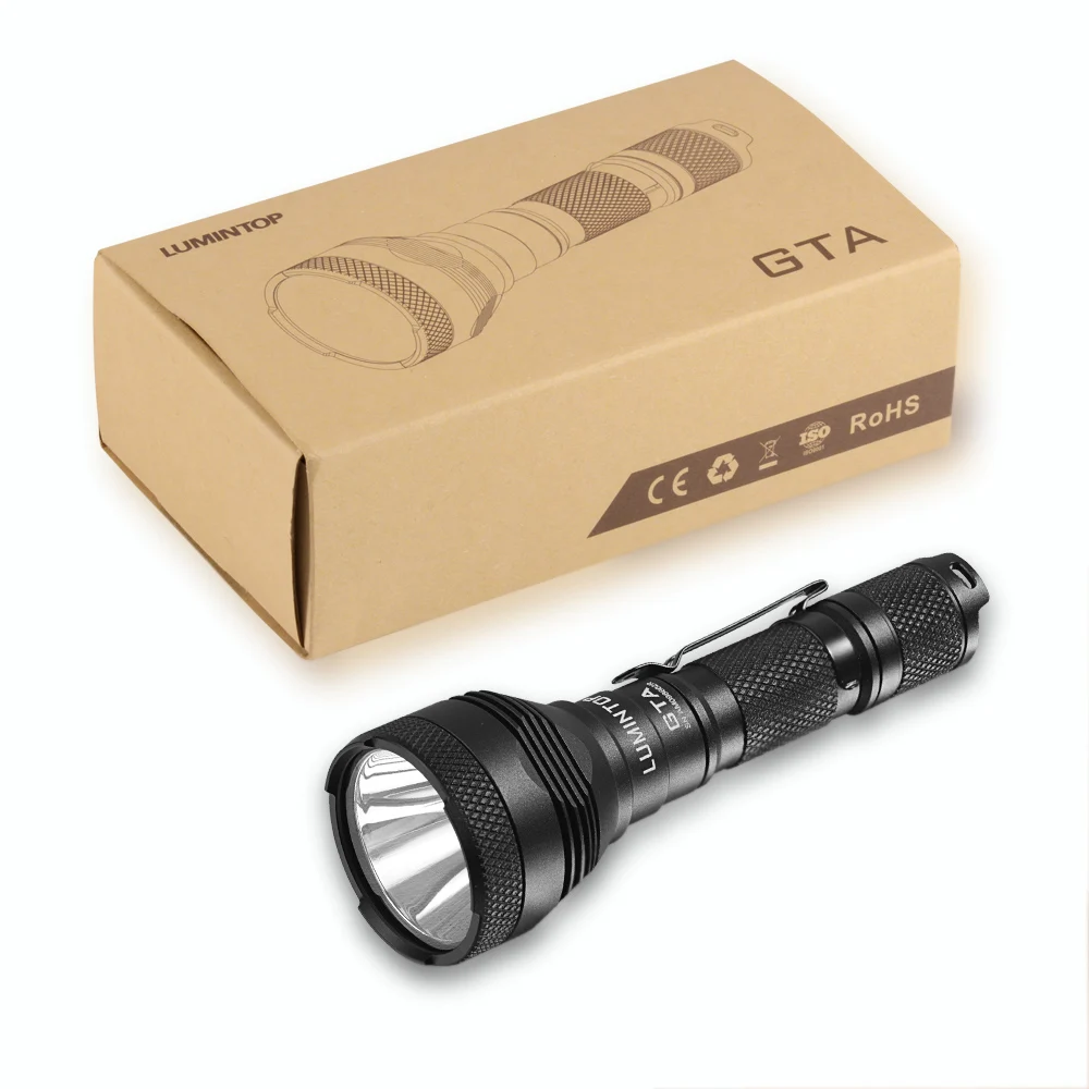 Lumintop GTA 14500/AA flashlight 585 meters long distance searching EDC flashlight 550 lumens with tail switch