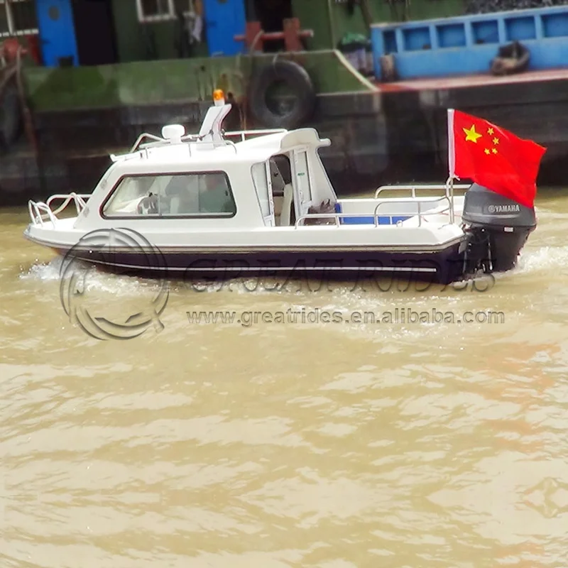 Good Quality 5.6M 8 Seats Fiberglass Water Taxi Passenger Boat Without Outboard Engine