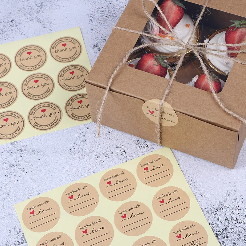 Custom Sticker Sheet Adhesive Kraft Paper Packaging Labels Wholesale Custom Private Label Stickers With Logo