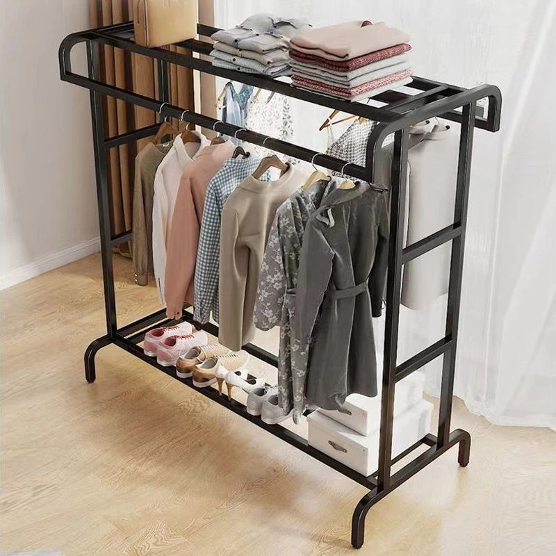 New Arrival Garment Shop Dress Display Rack Iron Floor Type Wedding Dress Shelf Clothes Hanger Multifunction Storage Shelf
