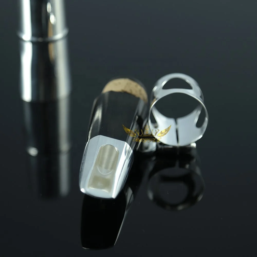 Roffee Musical Instrument Parts Accessories Clarinet Silver Plated Headjoint Mouthpiece Ligature
