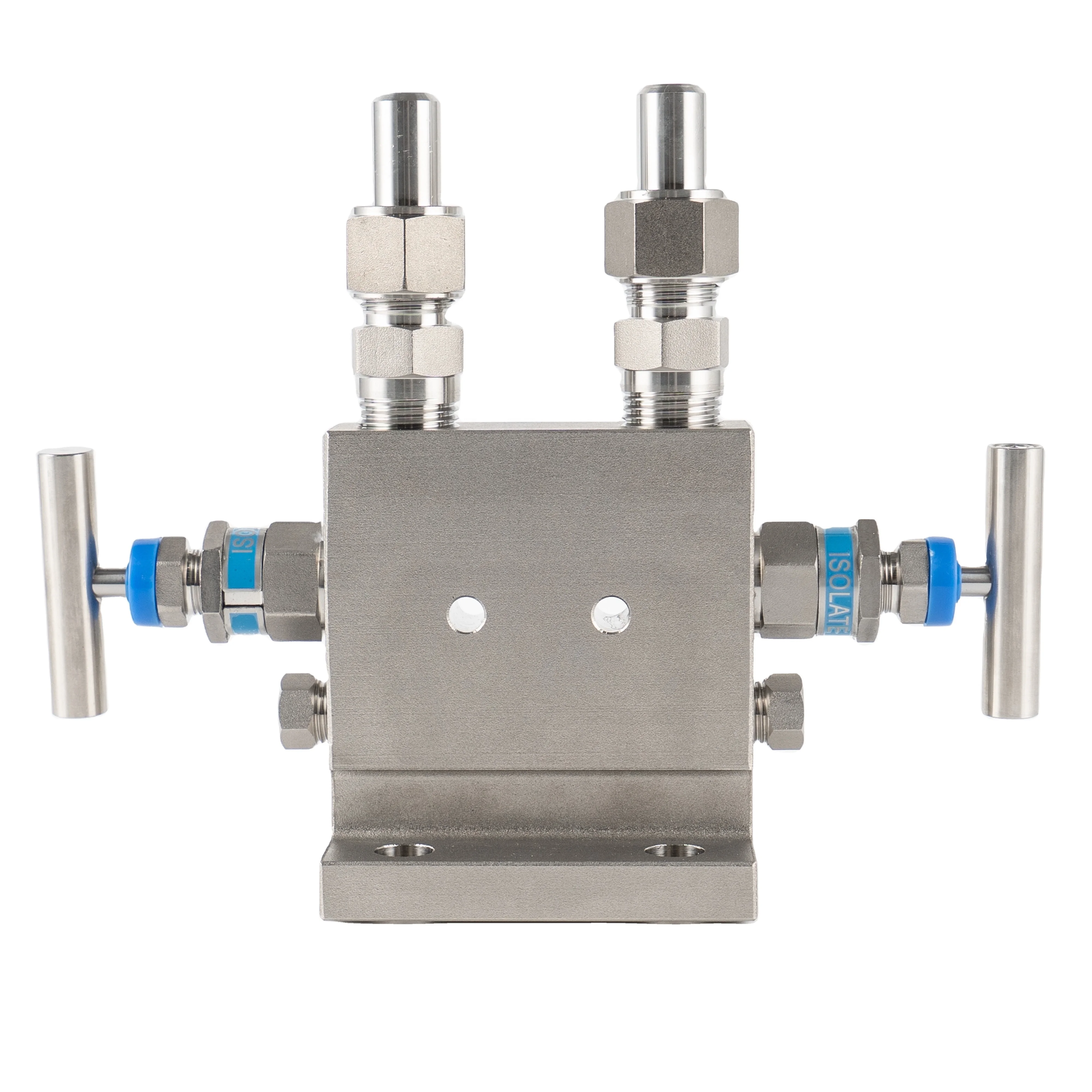 1/2-1/4 Inch T Type Valve Manifolds Stainless Steel 316  Alloy 3 Way Manifolds