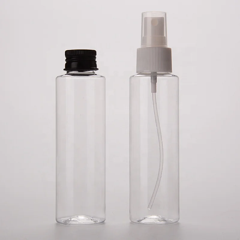 3 oz 120 ml 125 ml Flat Shoulder Facial Care Facial Cleanser Skin Care PET Toner Bottle Packaging with Screw Cap Pump Mist Spray