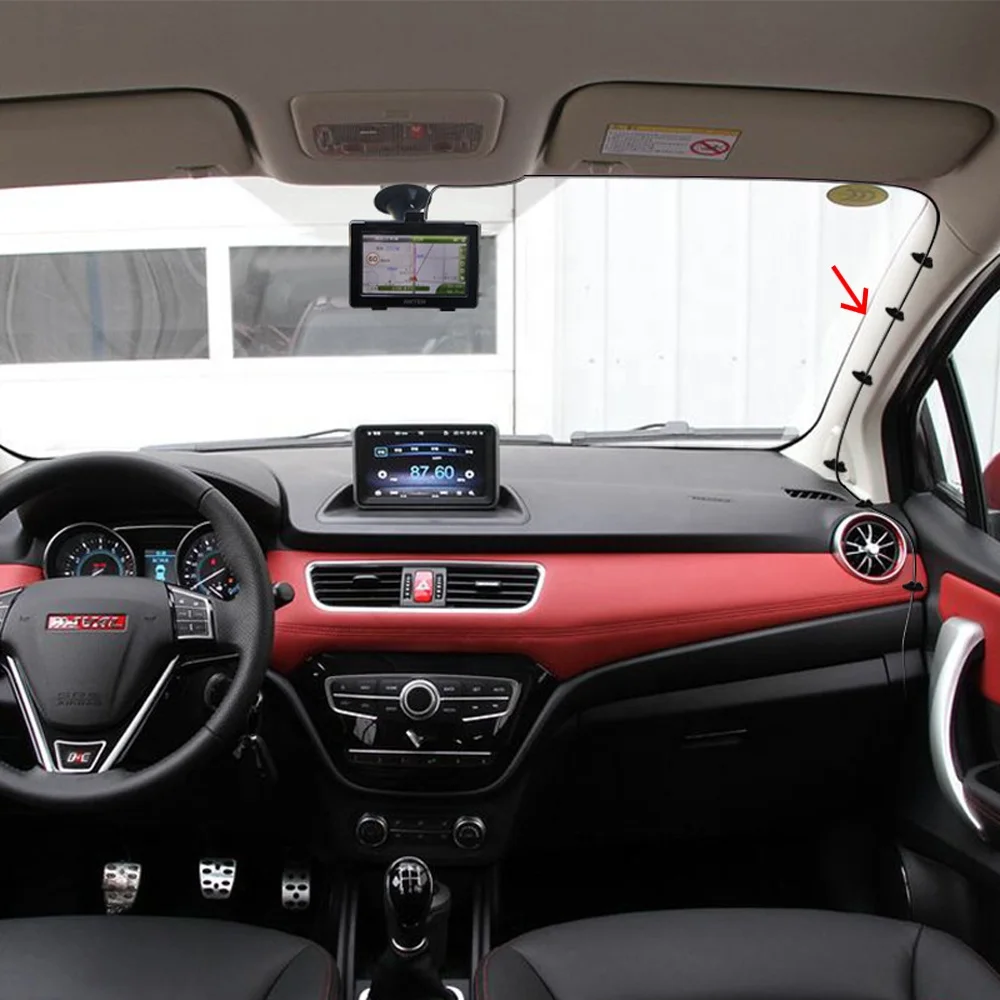 8 Packs Black Plastic Data Cable Clip 3M Adhesive Wire Holder Cord Organizer Management Clamp Cable Cord Clips Car Accessories