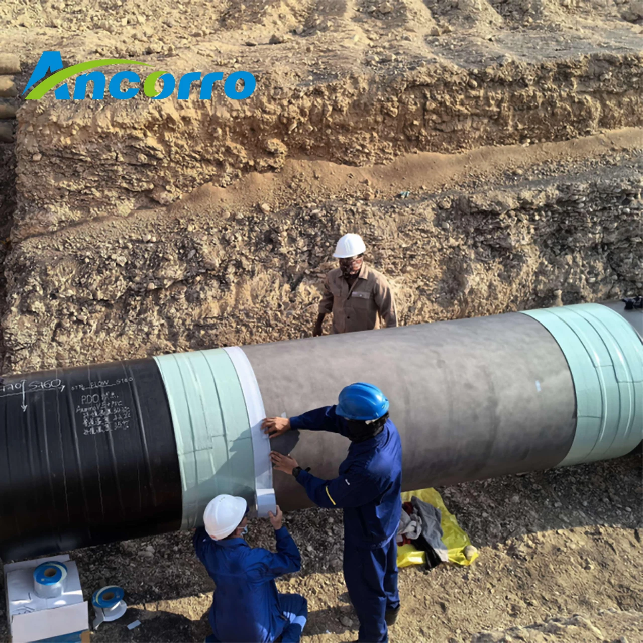 Visco-elastic tape for buried piping anticorrosion