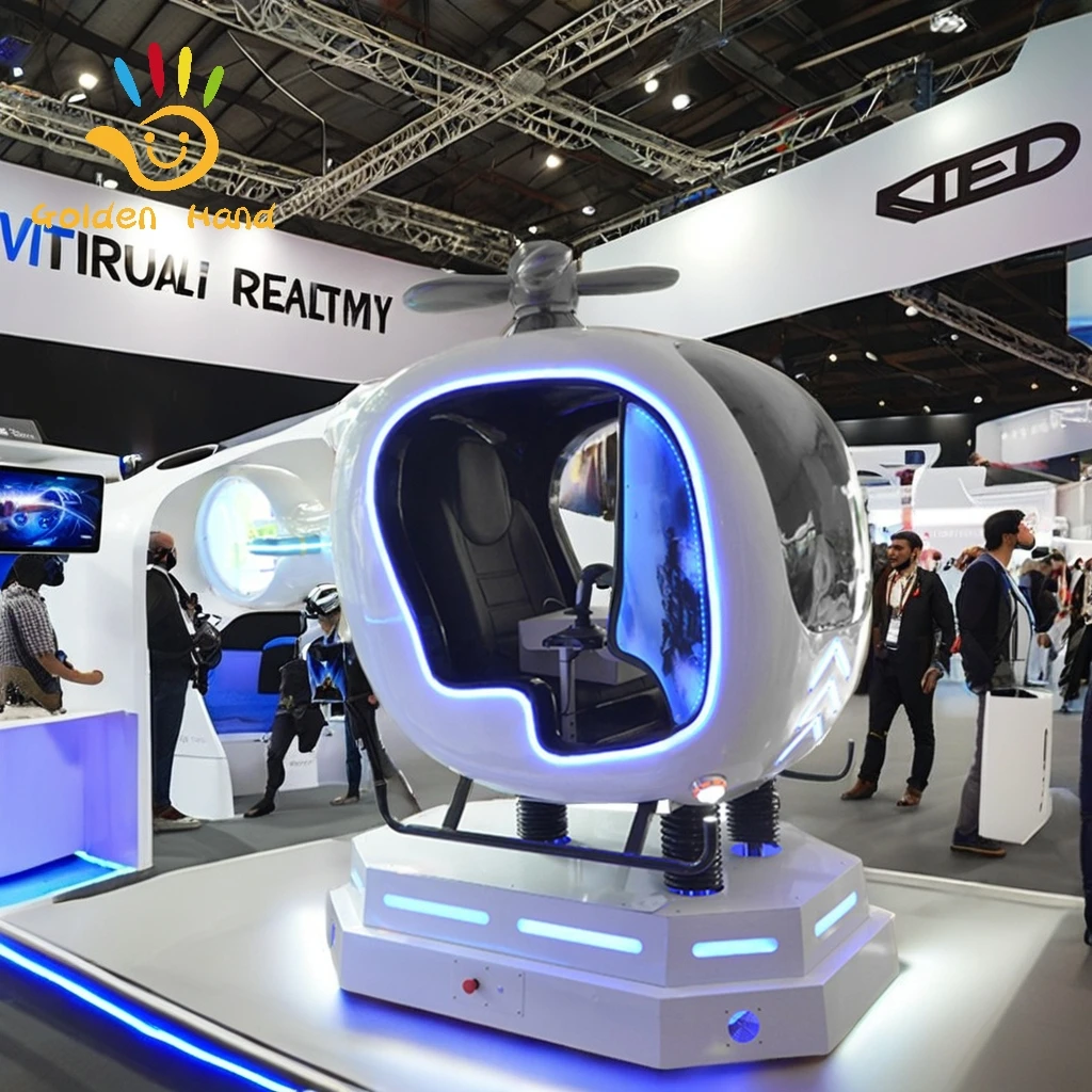 Подержанный Крытый парк развлечений VR гоночный симулятор виртуальной реальности Вертолет полета