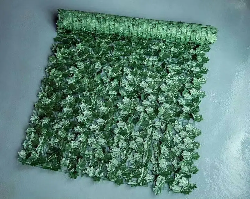 artificial ivy hedge Green artificial leaf fence sale in factory wholesale price