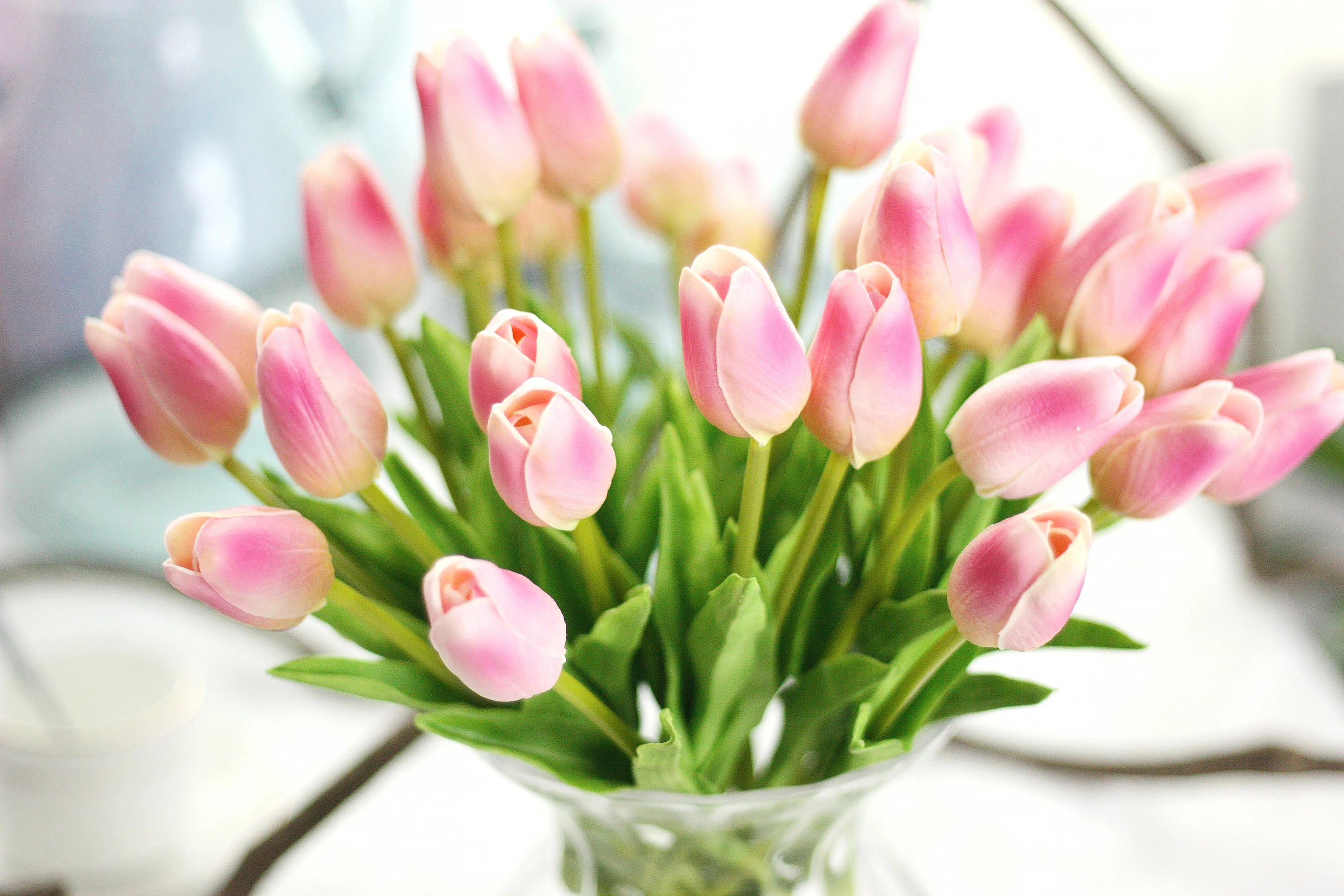 Pink artificial tulips single artificial tulip PU flowers for  Wedding Home Centerpieces Arrangement Decorations