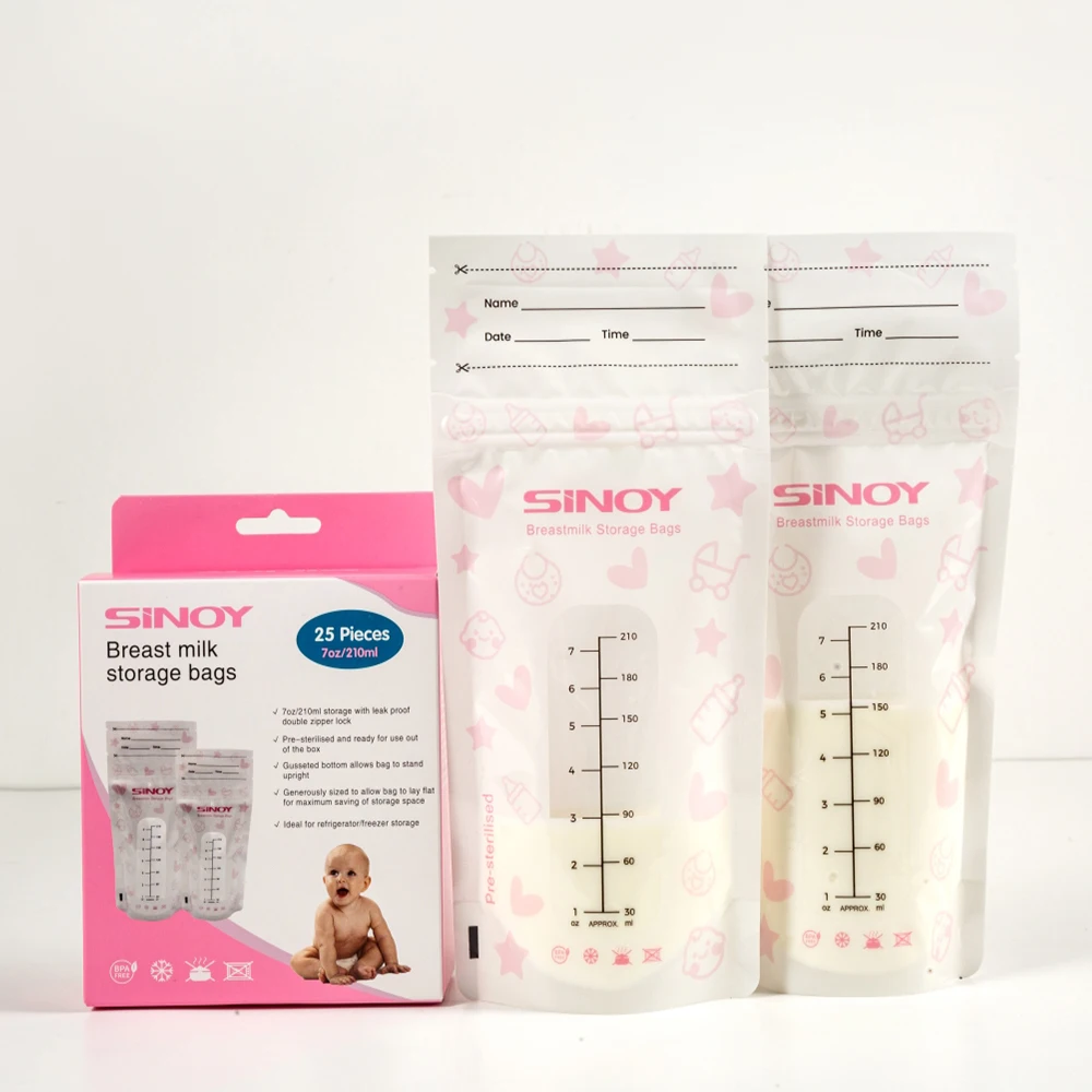 Hot selling baby products customized service Biodegradable BPA free breast milk storage bags for baby feeding
