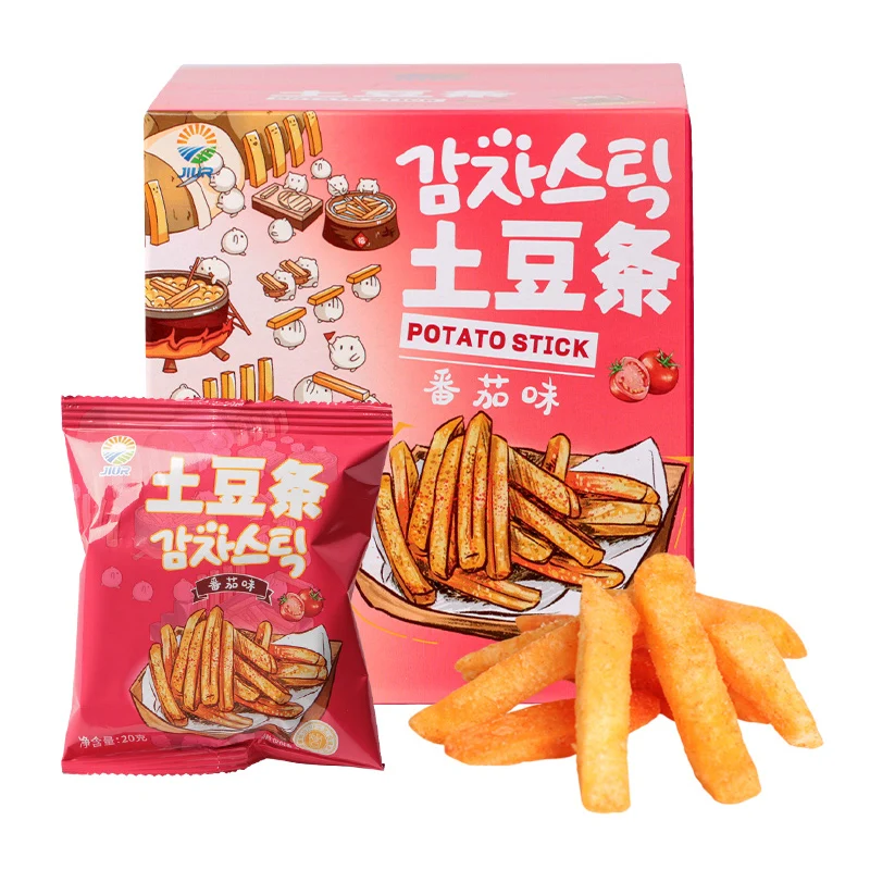 JIUR New Flavours Tomato flavours raw-cut Potato Stick casual influencer exploding snacks for sale