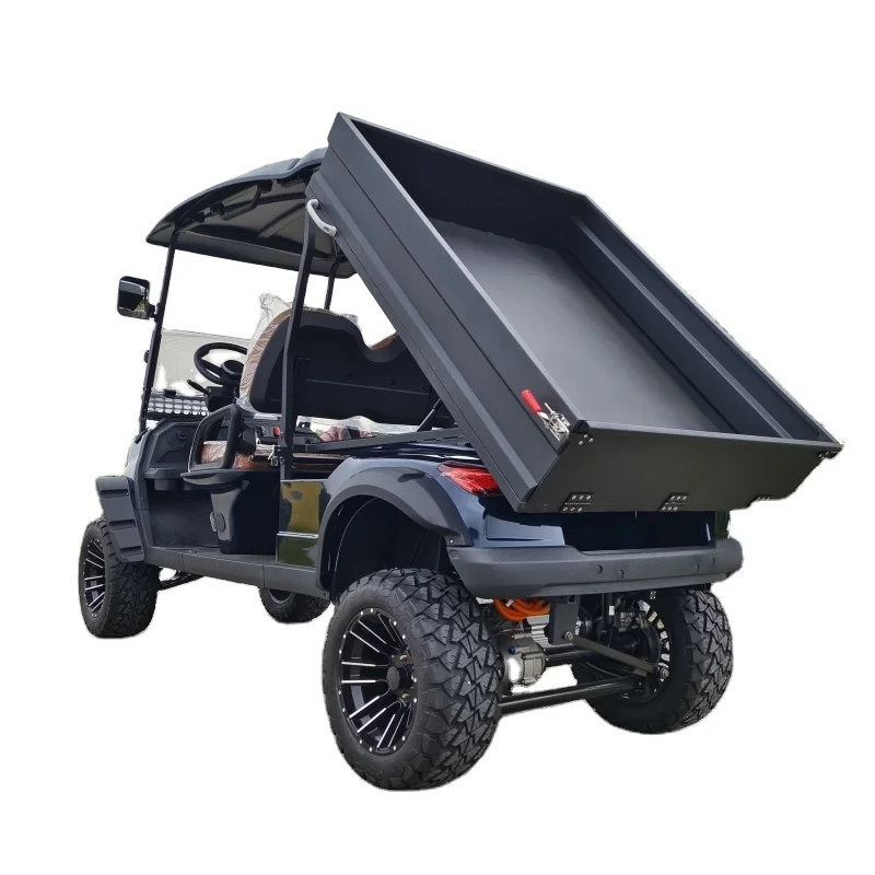 CE Certified 72V Lithium Battery Electric Golf Cart Hunting Buggy with Cargo Box Carryall 500kg Cargo Capacity