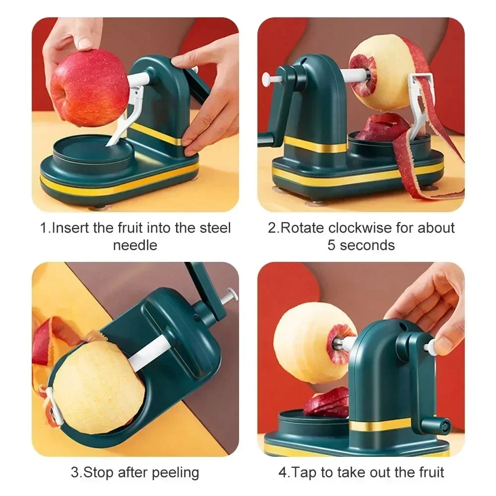Fruit Apples Peeler Slicer with Corer Pear Hand-cranked Rotating Kitchen Peeling Machine Gadgets