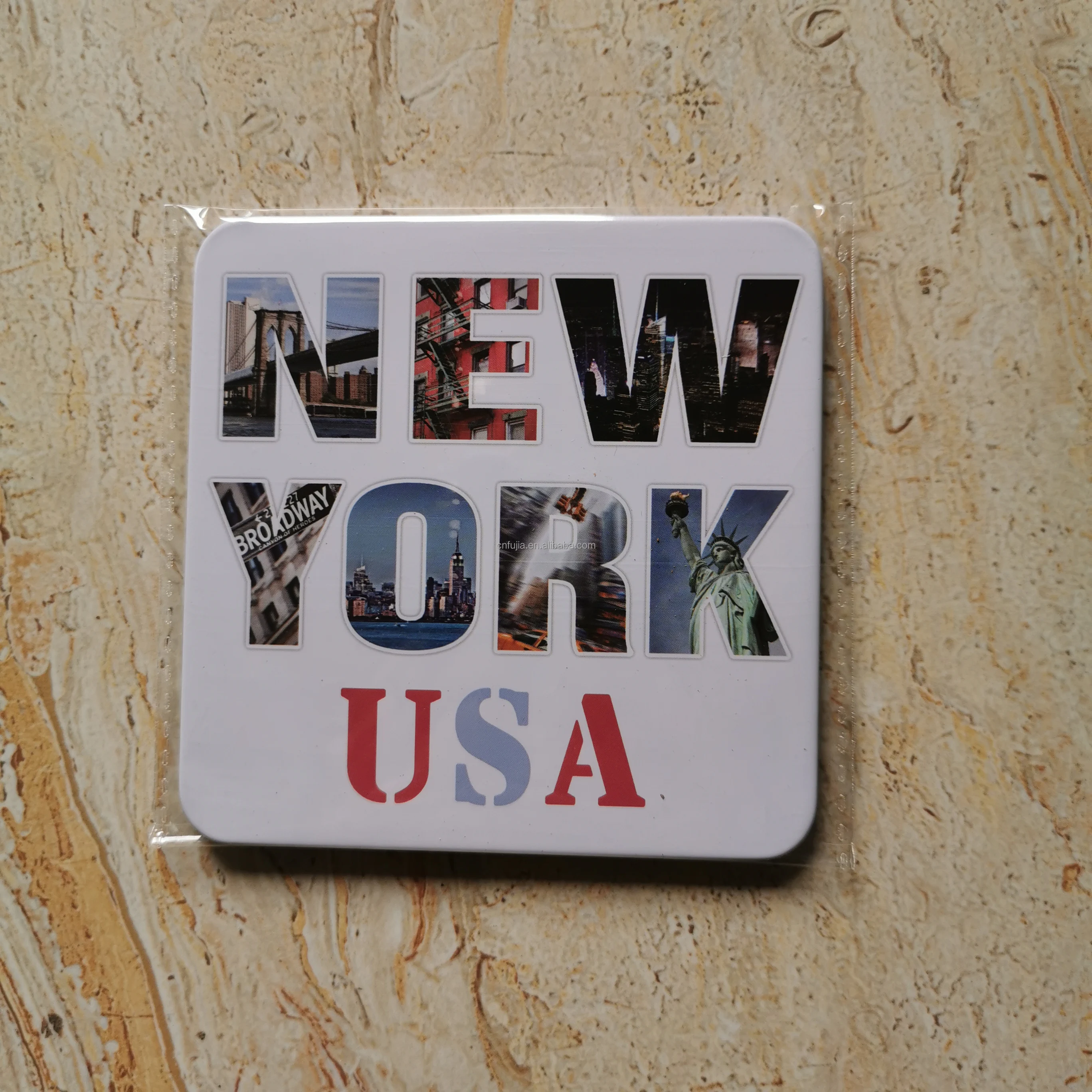 Square Custom Printing Logo Coffee Tea Beer Mug Cup Sublimation Metal Cork Coasters for Drinks