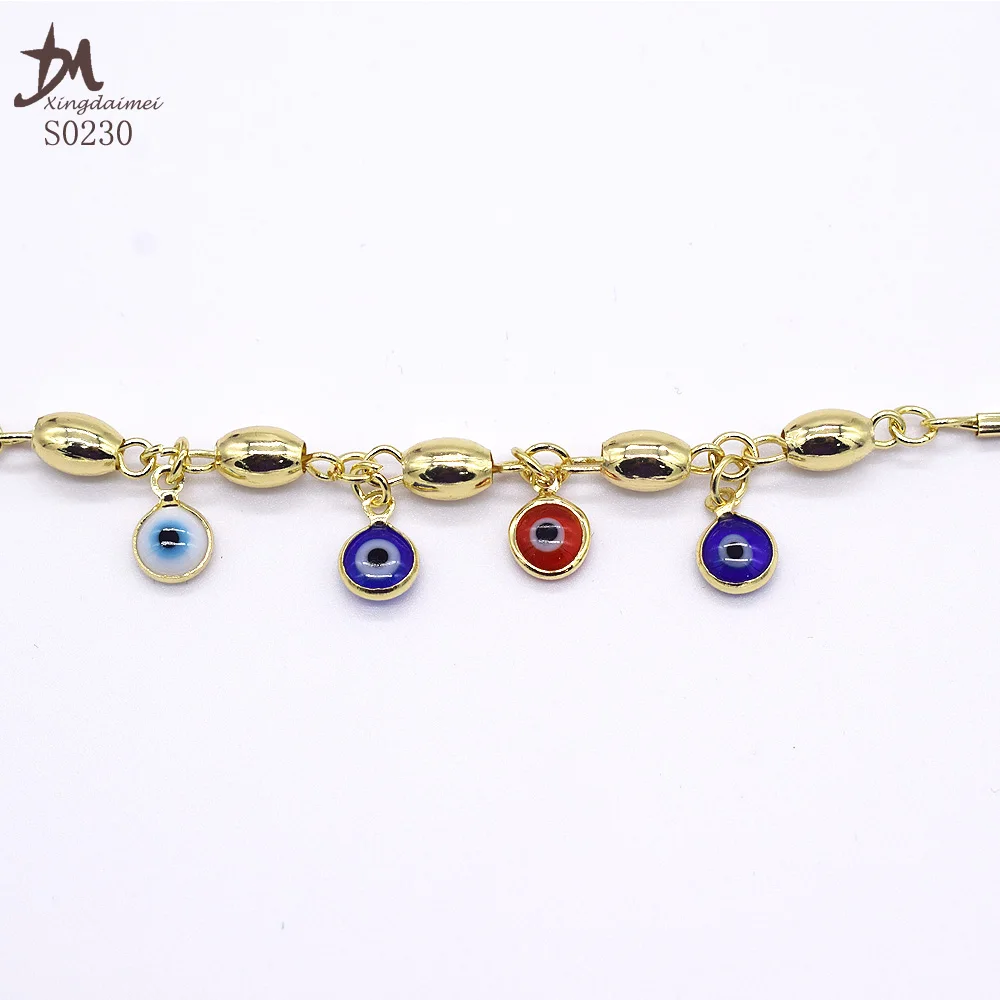 S0230 foot chain jewelry 18K gold women Eyes Anklet