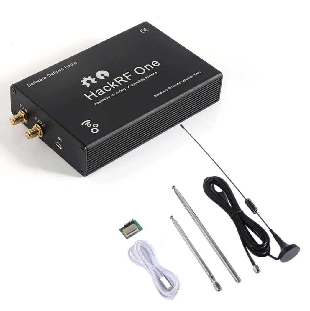 1MHz-6GHz HackRF One Software Defined Radio SDR & Antennas Bundle Aluminum Alloy Housing Kit