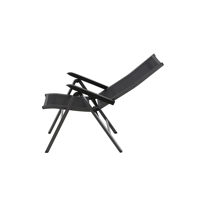 Patio Portable Folding Chairs With Armrest Outdoor Camping Beach Deck Dining Folding Chairs textilene fabric