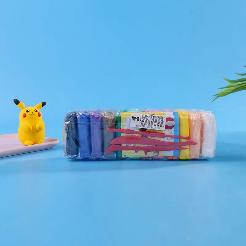 12 Color Simple Package Super Light Clay Air Dry Plasticine Toys Sets Modeling DIY Educational Play Dough