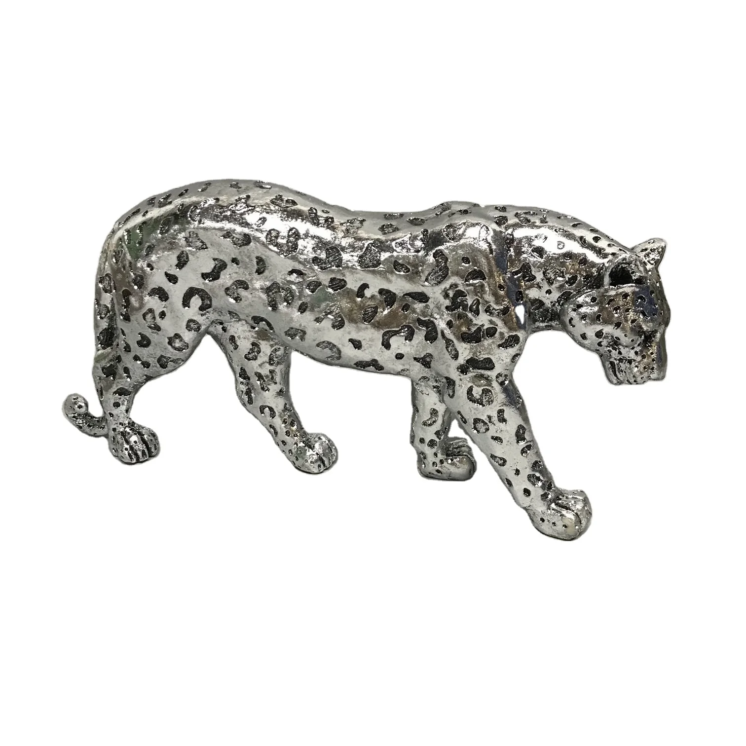 Античная Золотая полимерная леопардовая домашняя животная пантера Декоративная скульптура фигурка животного полимерная леопардовая статуя