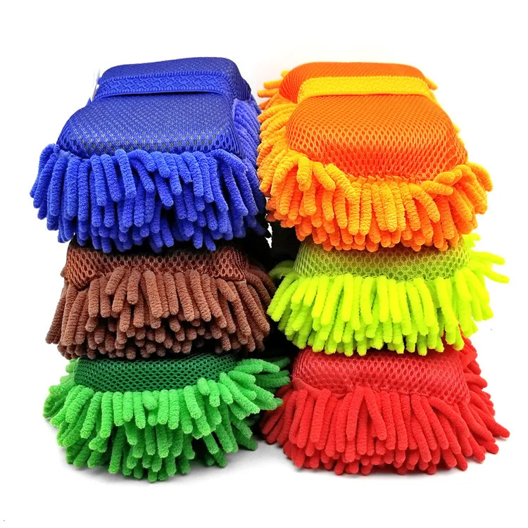 Microfiber car wash sponge premium chenille super to pollute car clean tool car supplies cleaning hand sponge