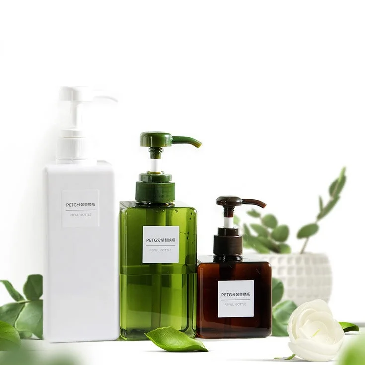 
Eco friendly square 500ml 2ml160ml10ML 100 ml 30ml 200 ml hand drying cosmetic refill crimp moisturizing pump lotion bottle 