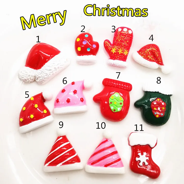 miaobei 100 Christmas DIY resin accessories Blessing bag diy mobile phone case pencil gloves hairpin