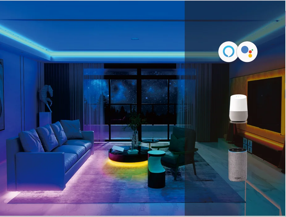 Voice control IR remote control WiFi addressable LED light strip controller